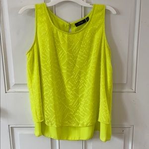 Yellow tank top blouse